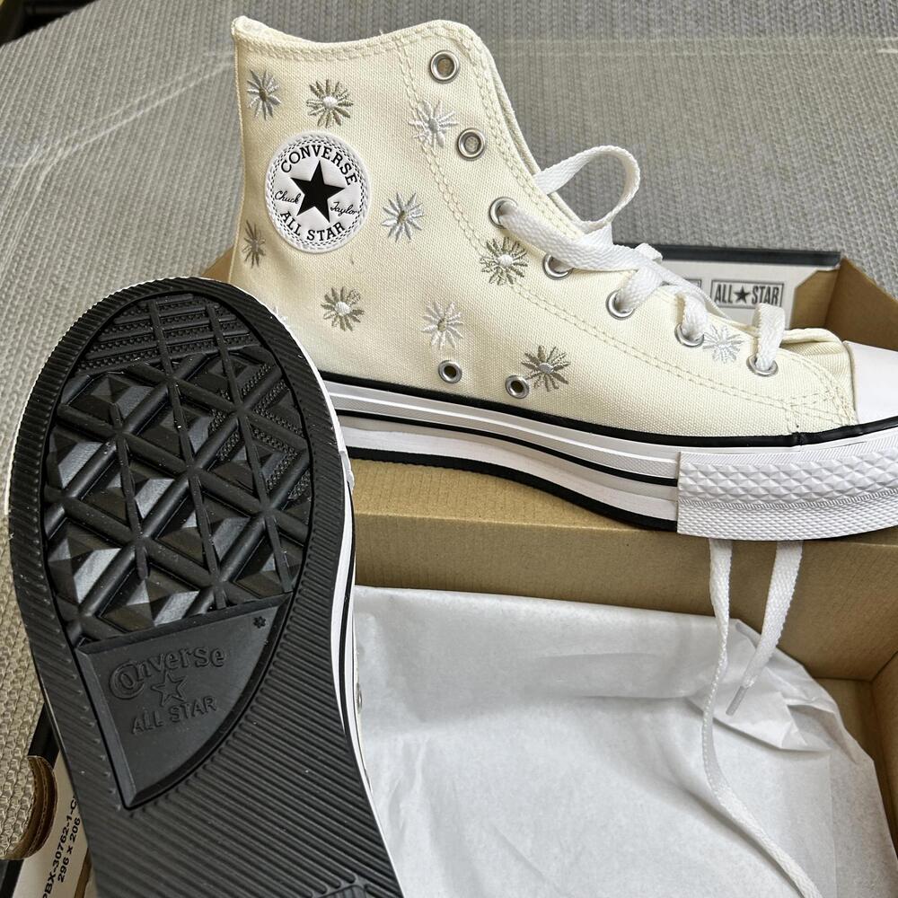Converse CTAS Eva Lift Hi Egret White Pale Surplus A13447C Size 7 Kids/8.5W - Picture 4 of 6